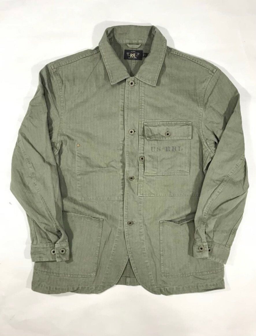 RRL Ralph Lauren vintage military green utility jacket Size US M / EU 48-50 / 2 - 1 Thumbnail