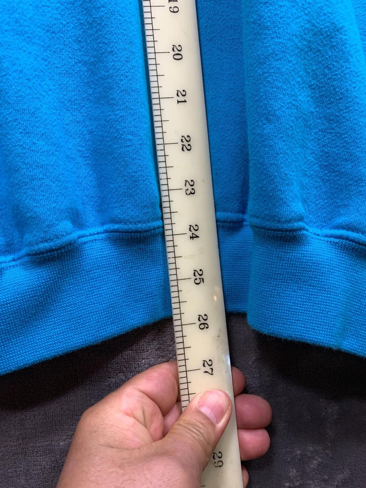 Designer 80s-90s, Mervyns Cheetah Striped Sweatshirt Teal/White (103) Size US XXL / EU 58 / 5 - 4 Thumbnail