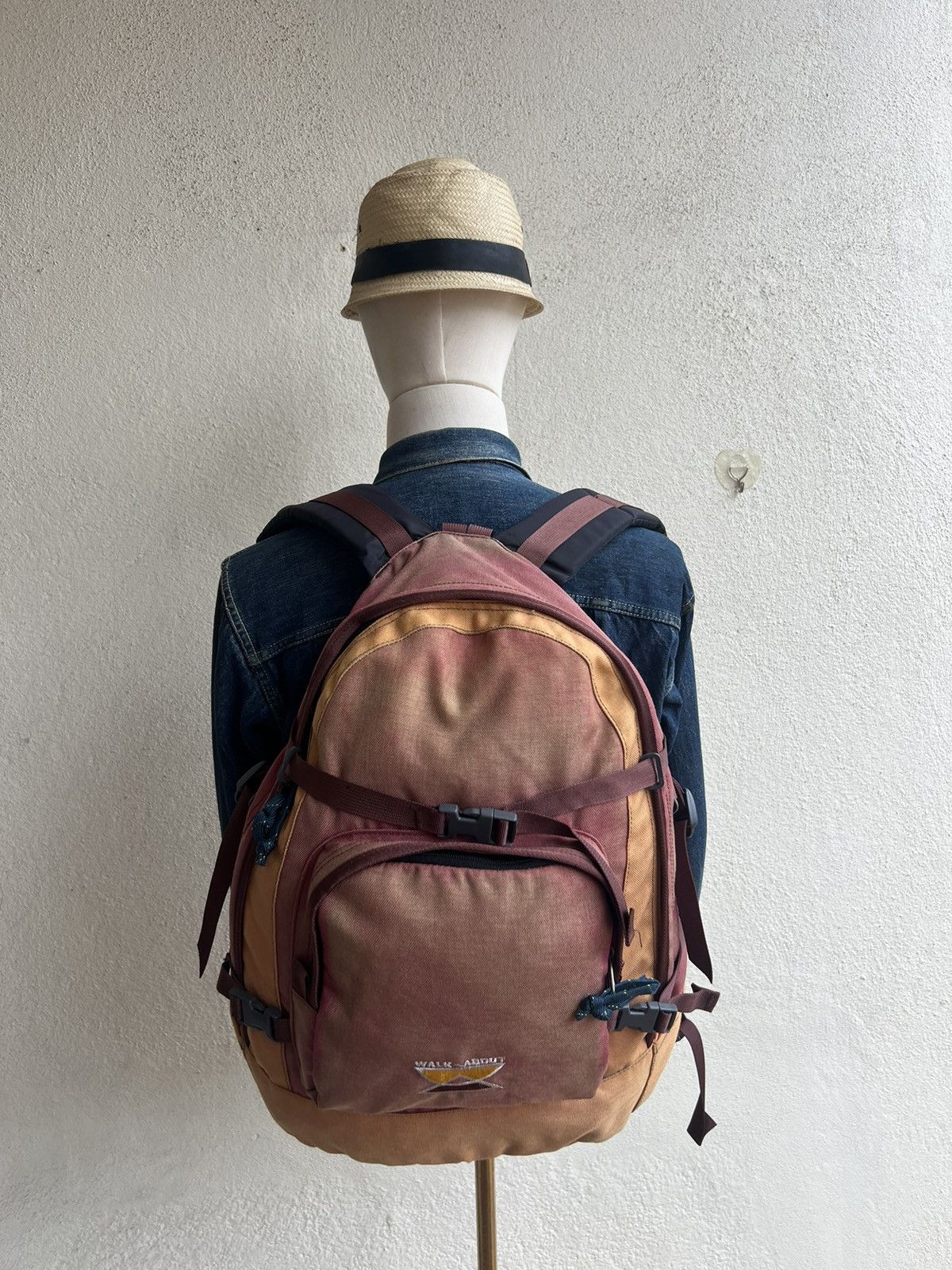 Vintage Vintage Sun Faded Walk-About Multi Colour Backpack Bag Size ONE SIZE - 5 Thumbnail