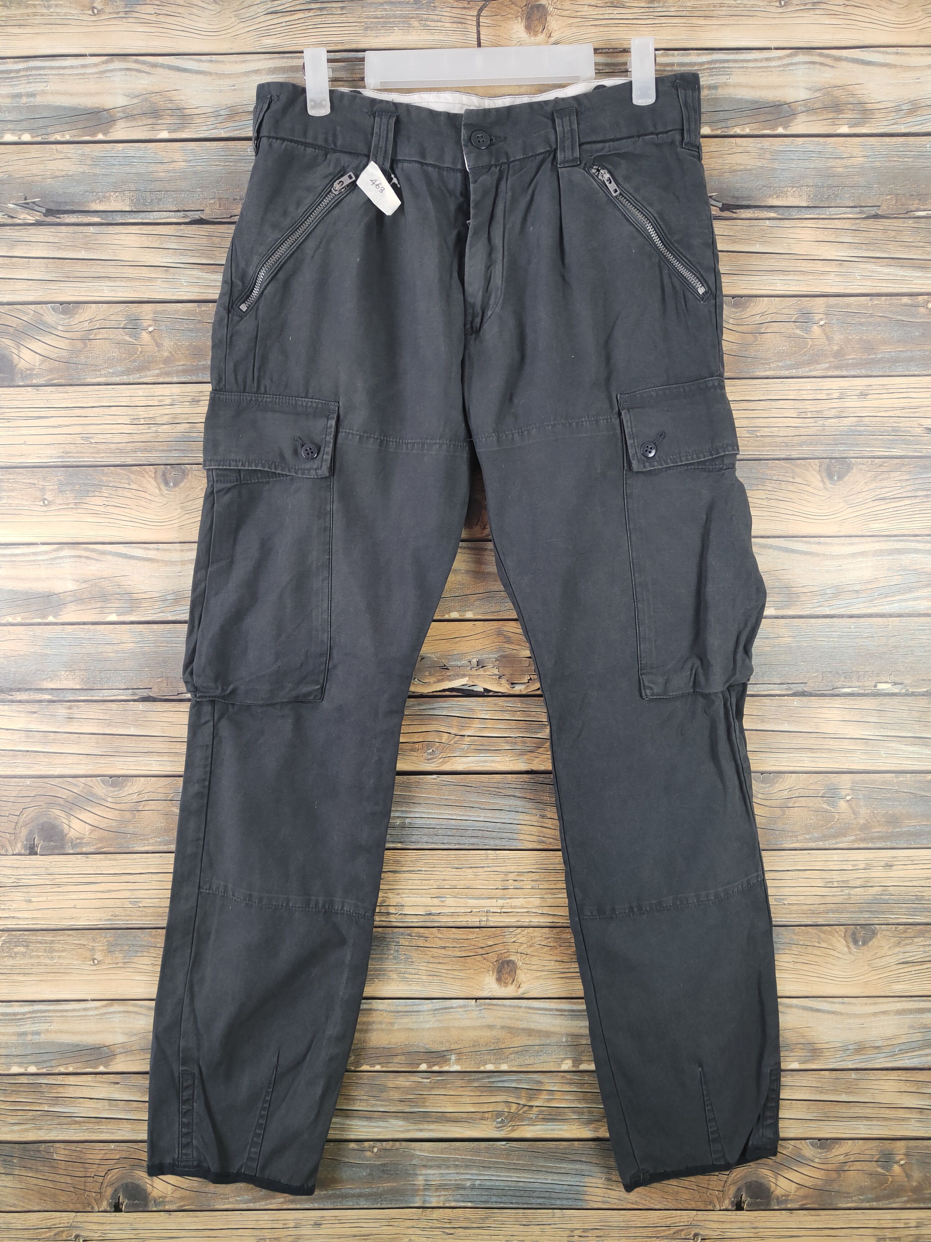 Japanese Brand DL Back Number Black Multipocket Tactical Cargo Pants #463 Size US 32 / EU 48 - 1 Thumbnail