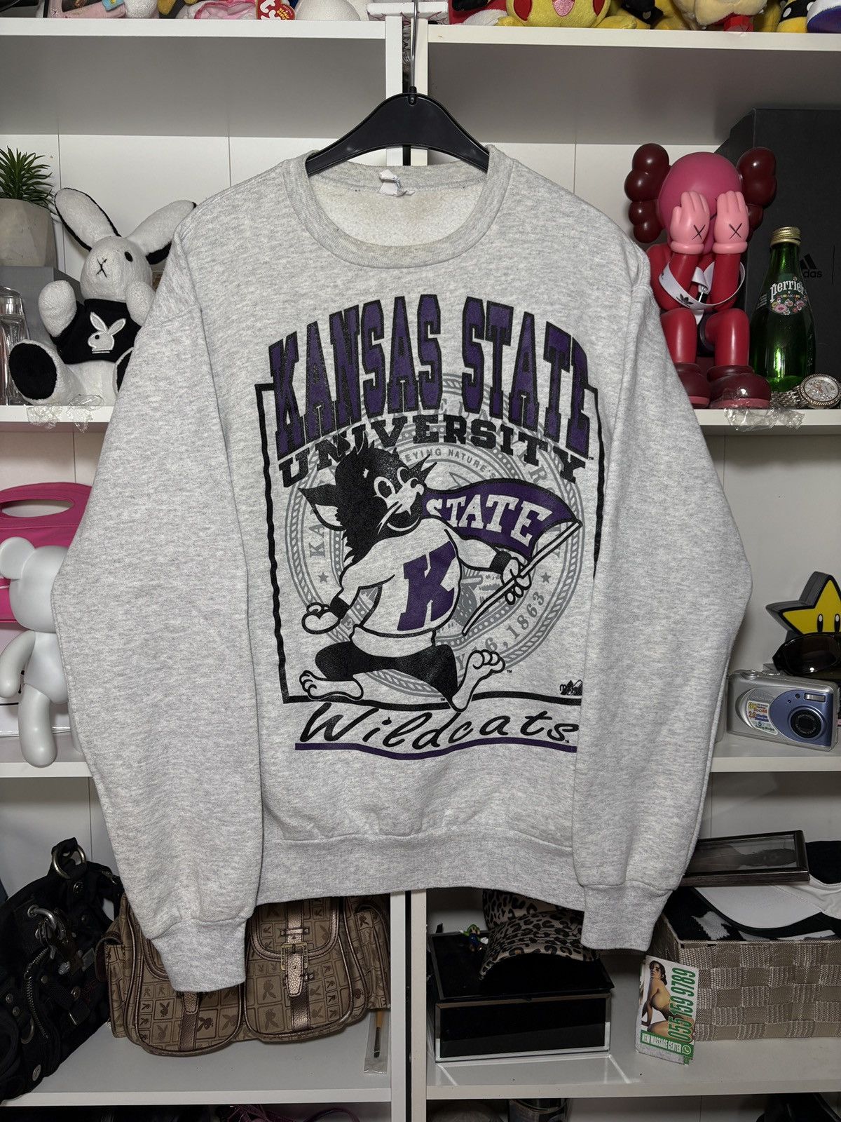Majestic Vintage college sweater crewneck 90s kansas state Size US L / EU 52-54 / 3 - 1 Thumbnail