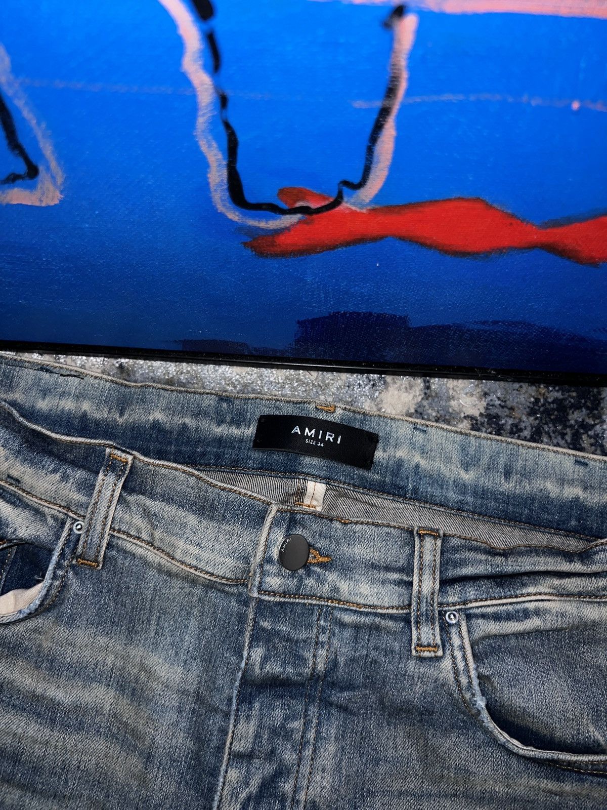 Amiri Amiri bandana denim patch mx1 jeans Size US 33 - 7 Thumbnail