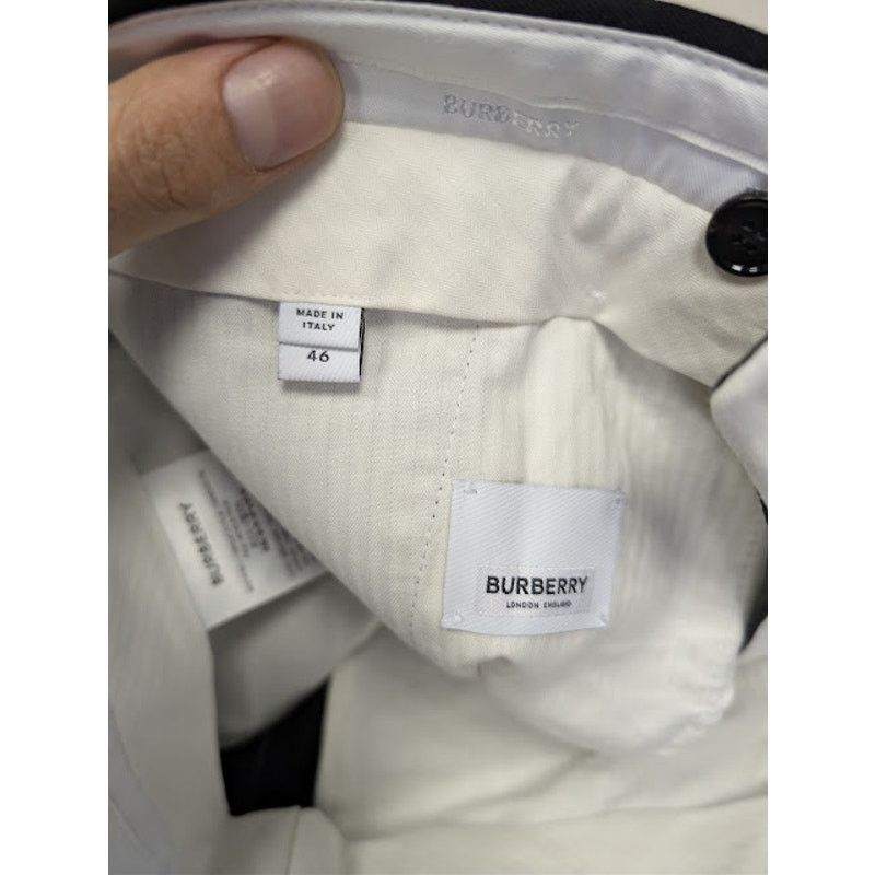 Burberry o1rshd1 Straight-Fit Tapered Tailored Trousers Pant in Black Size US 30 / EU 46 - 16 Thumbnail
