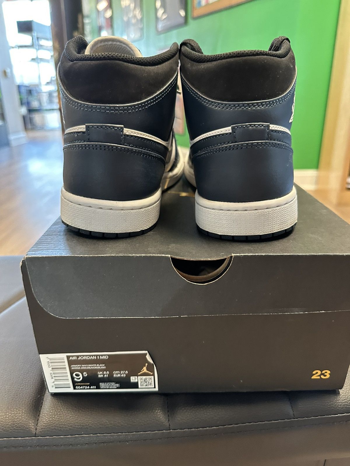 Nike Air Jordan 1 Mid Armory Navy Size US 9.5 / EU 42-43 - 4 Thumbnail