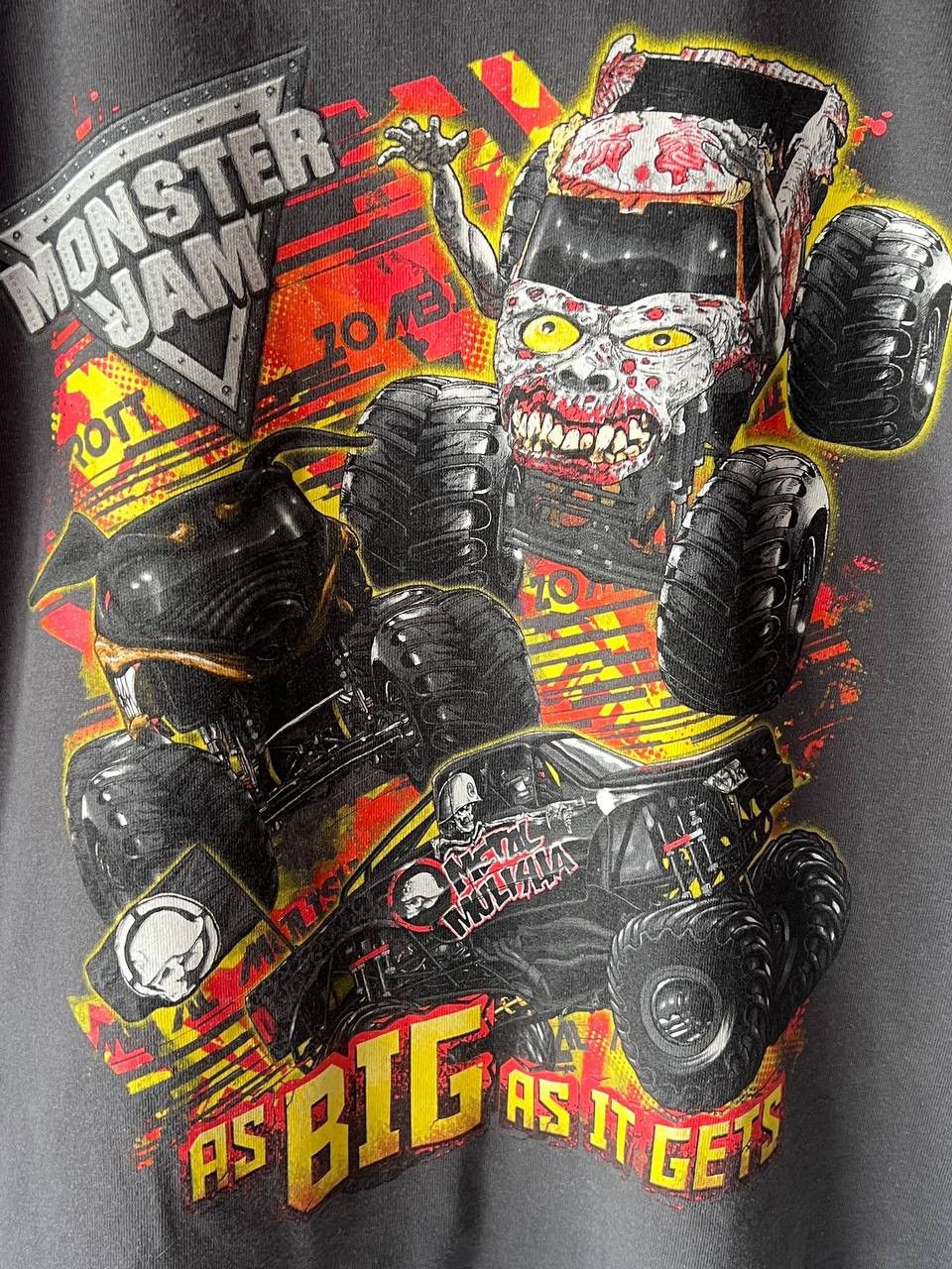 Japanese Brand × Vintage VTG 💥RARE💥 Monster Jam Tee Zombie Metal Mulisha Full Printed Size US S / EU 44-46 / 1 - 4 Thumbnail