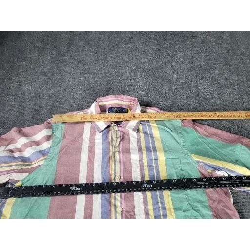 Polo Ralph Lauren Polo Ralph Lauren Classic Fit Sz M Striped Button Up Short S Size US M / EU 48-50 / 2 - 6 Thumbnail
