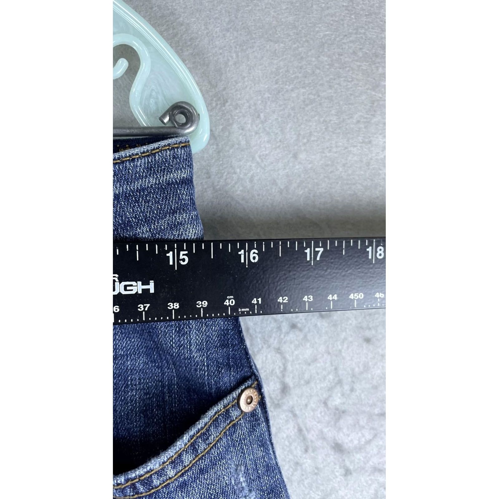 Levi's Levi's Jeans Women's 16 525 Perfect Waist Straight Leg Mid Rise Denim 36x30 Blue 5-Pocket Zipper Button Cotton Blend Spandex Jeans Size 38" / US 16 / IT 52 - 6 Thumbnail