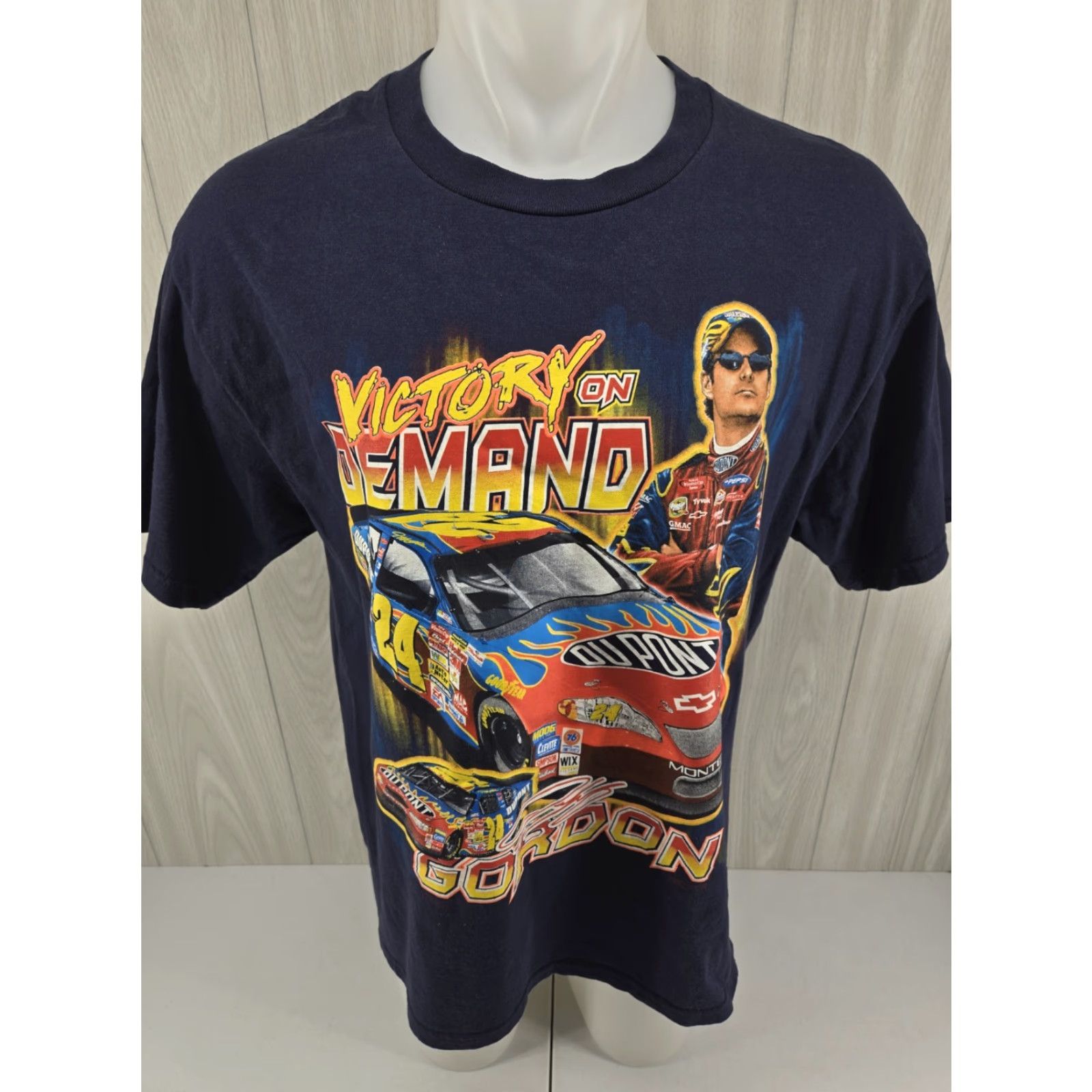 Chase Authentics VINTAGE Chase Authentics NASCAR Jeff Gordon Victory On Demand T-Shirt Mens Large Blue Cotton Short Sleeve Crew Neck Graphic Print 1990s Size US L / EU 52-54 / 3 - 2 Thumbnail