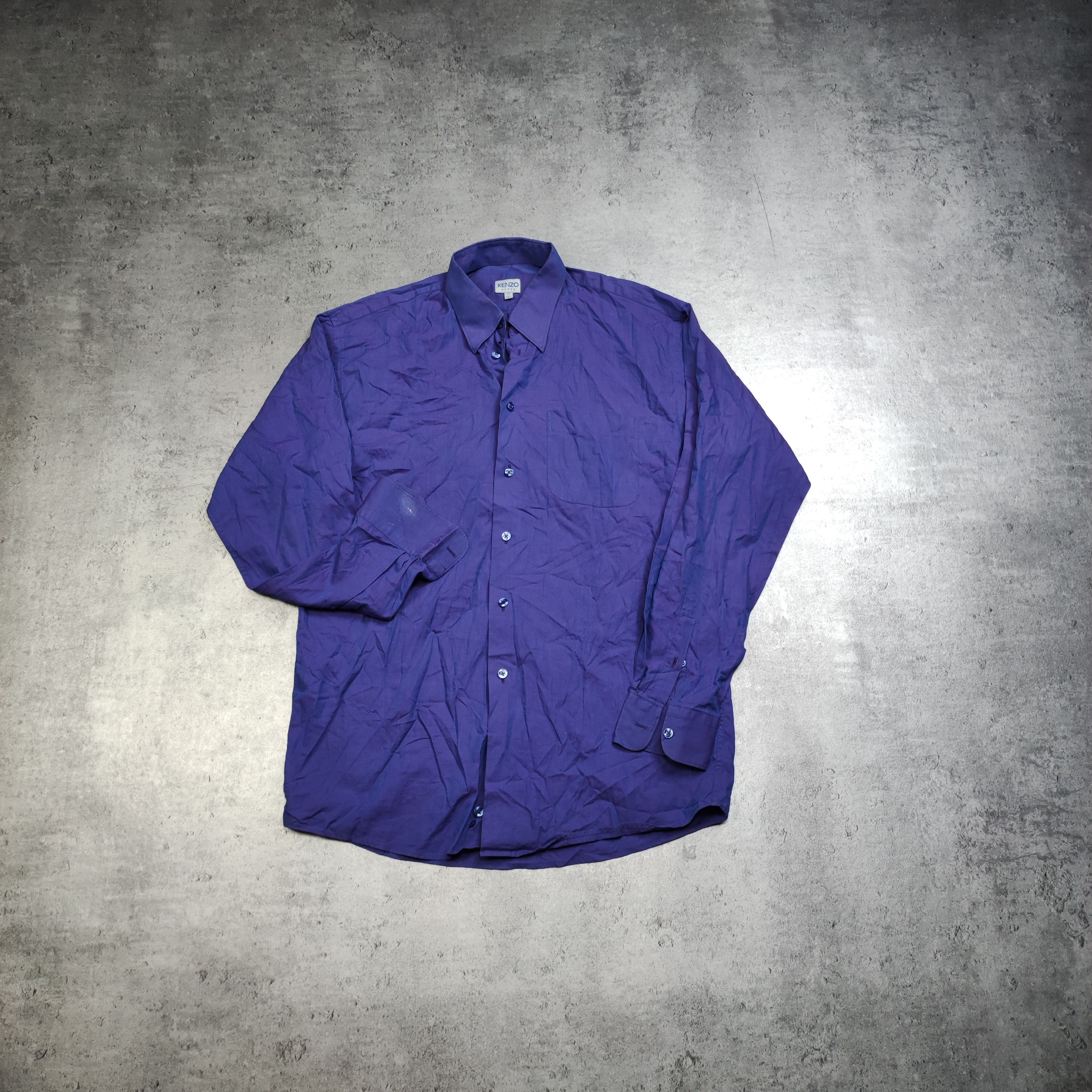 Kenzo RARE Kenzo Paris Homme Purple Sleeve Logo Shirt Size US L / EU 52-54 / 3 - 1 Thumbnail