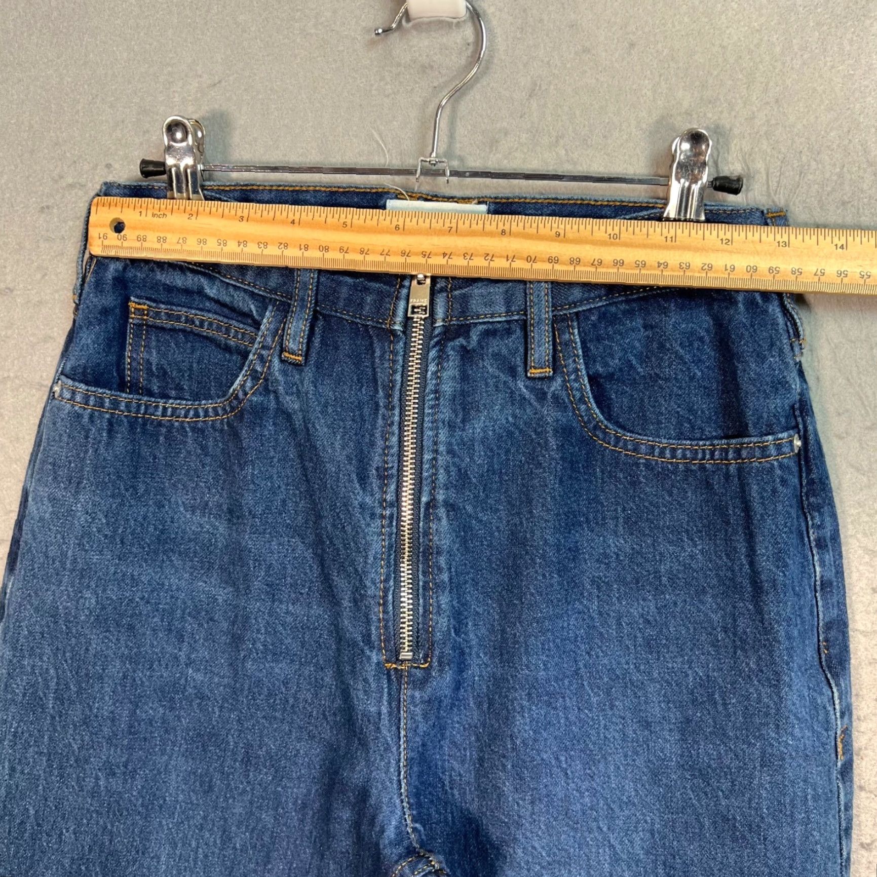 Frame FRAME Jeans Womens Size 27 High-Waist Slim Fit Blue Denim Straight 5-Pocket Womens Jeans Size 27" / US 4 / IT 40 - 6 Thumbnail