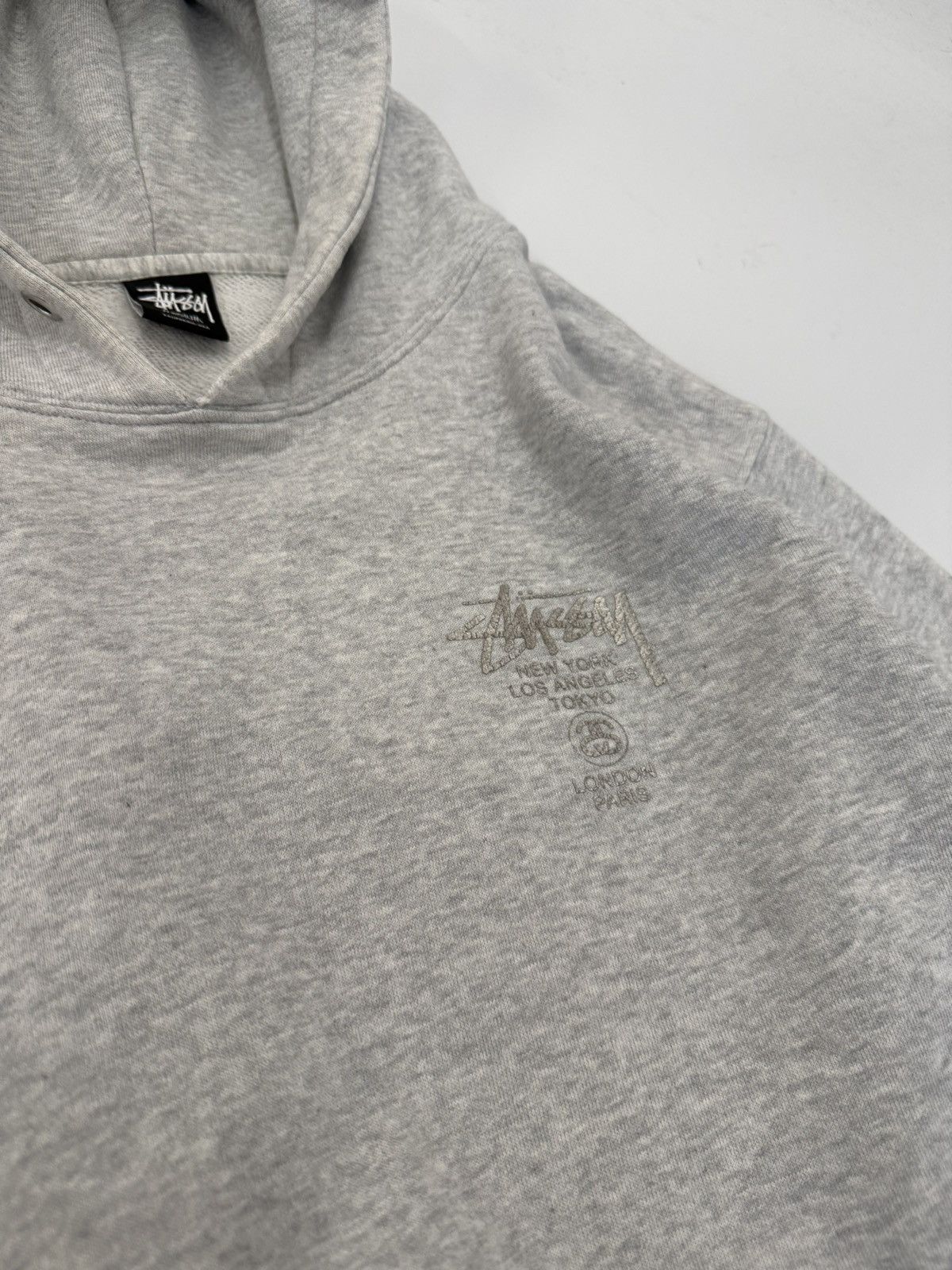 Stussy 🔥 STUSSY Japan International Silver Logo DISTRESSED Hoodie Size US M / EU 48-50 / 2 - 8 Thumbnail