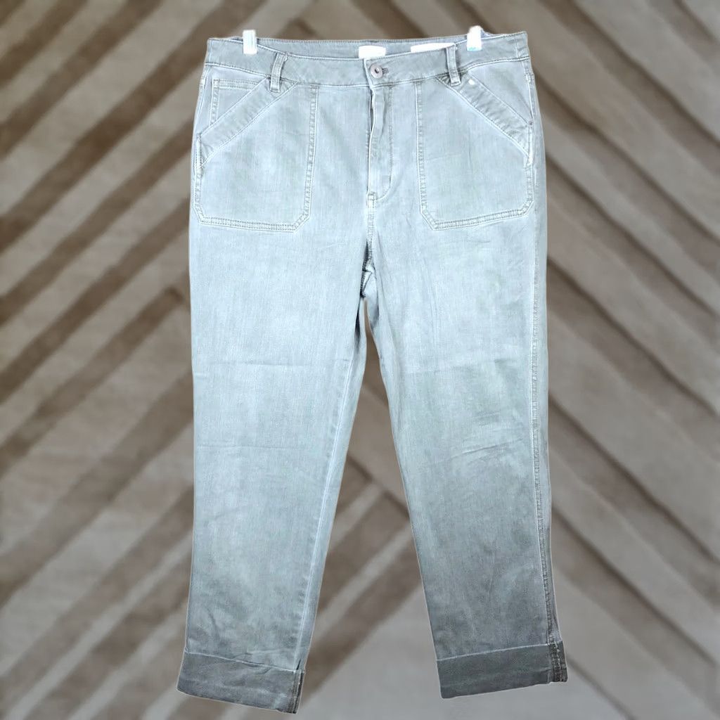 Vintage J Jill Jeans Green Denim Petite High Rise Straight Leg Stretch 14P Women’s Jeans Size 24" / US 00 / IT 34 - 1 Thumbnail