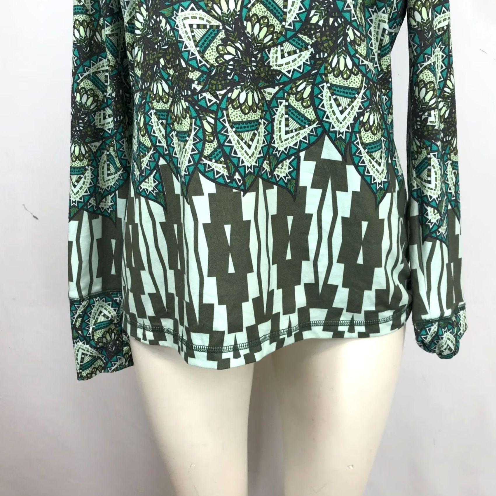 Vintage TITLE NINE - WOMEN'S M - GREEN LONG SLEEVE SHIRT Size M / US 6-8 / IT 42-44 - 3 Thumbnail