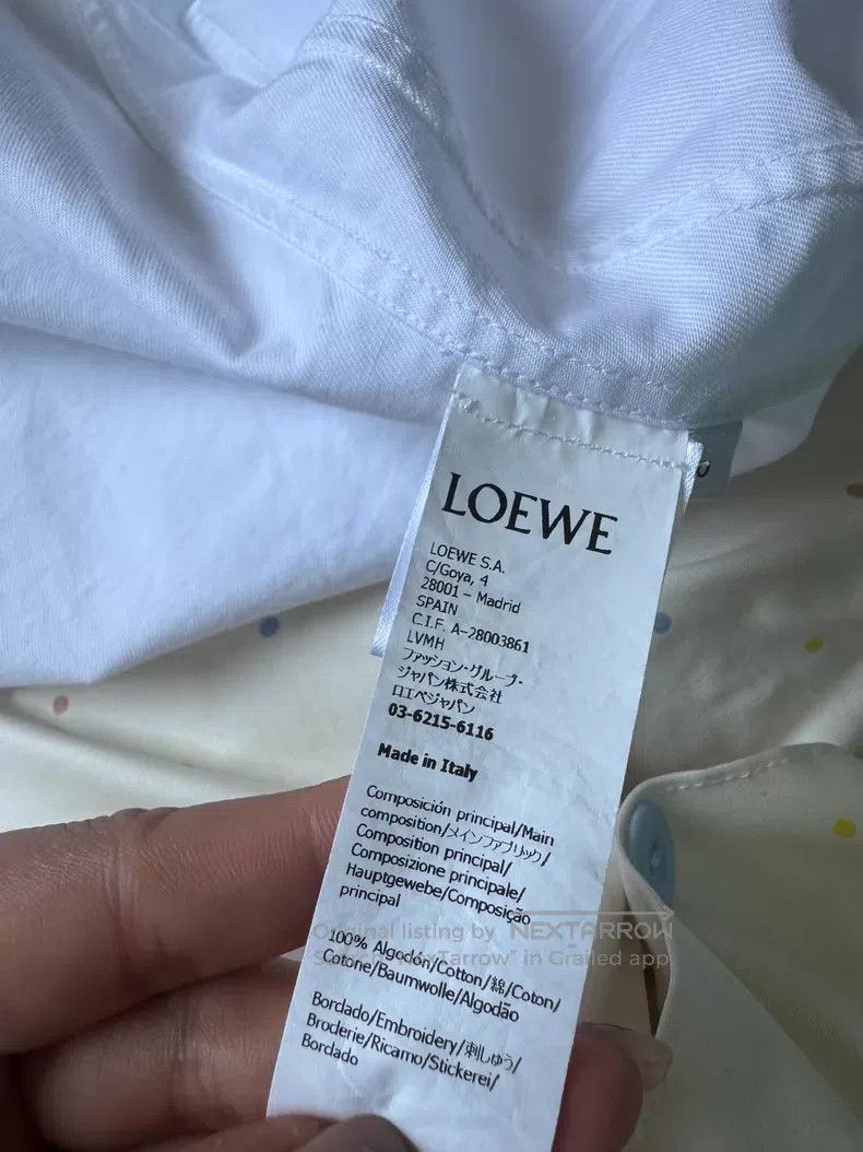 Loewe Loewe White long-sleeve shirt, 100% pure cotton Size US XXS / EU 40 - 4 Thumbnail