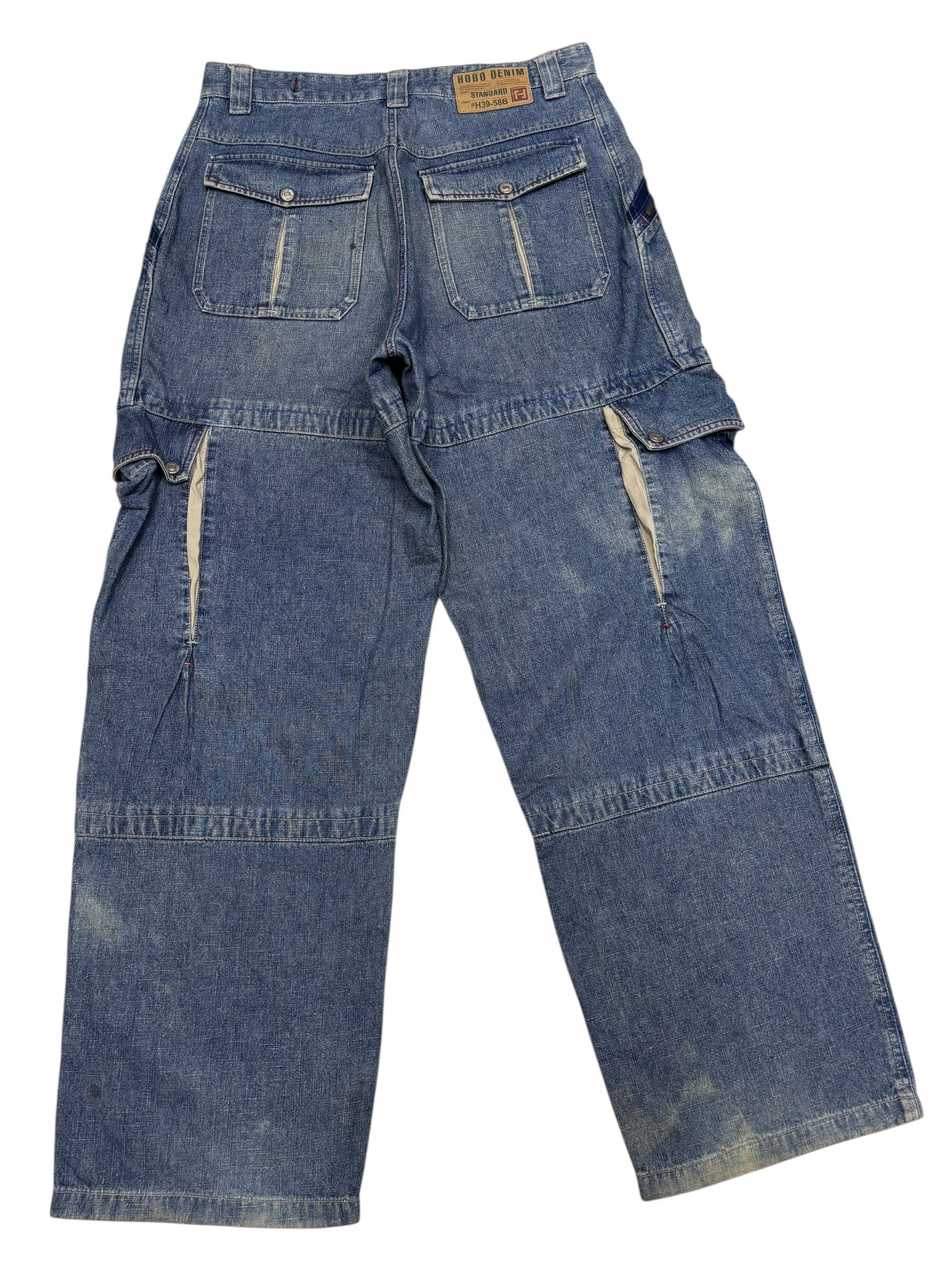 JNCO 🔥HOBO BAGGY MULTIPOCKET CARGO DENIM JEANS Size US 34 / EU 50 - 4 Thumbnail