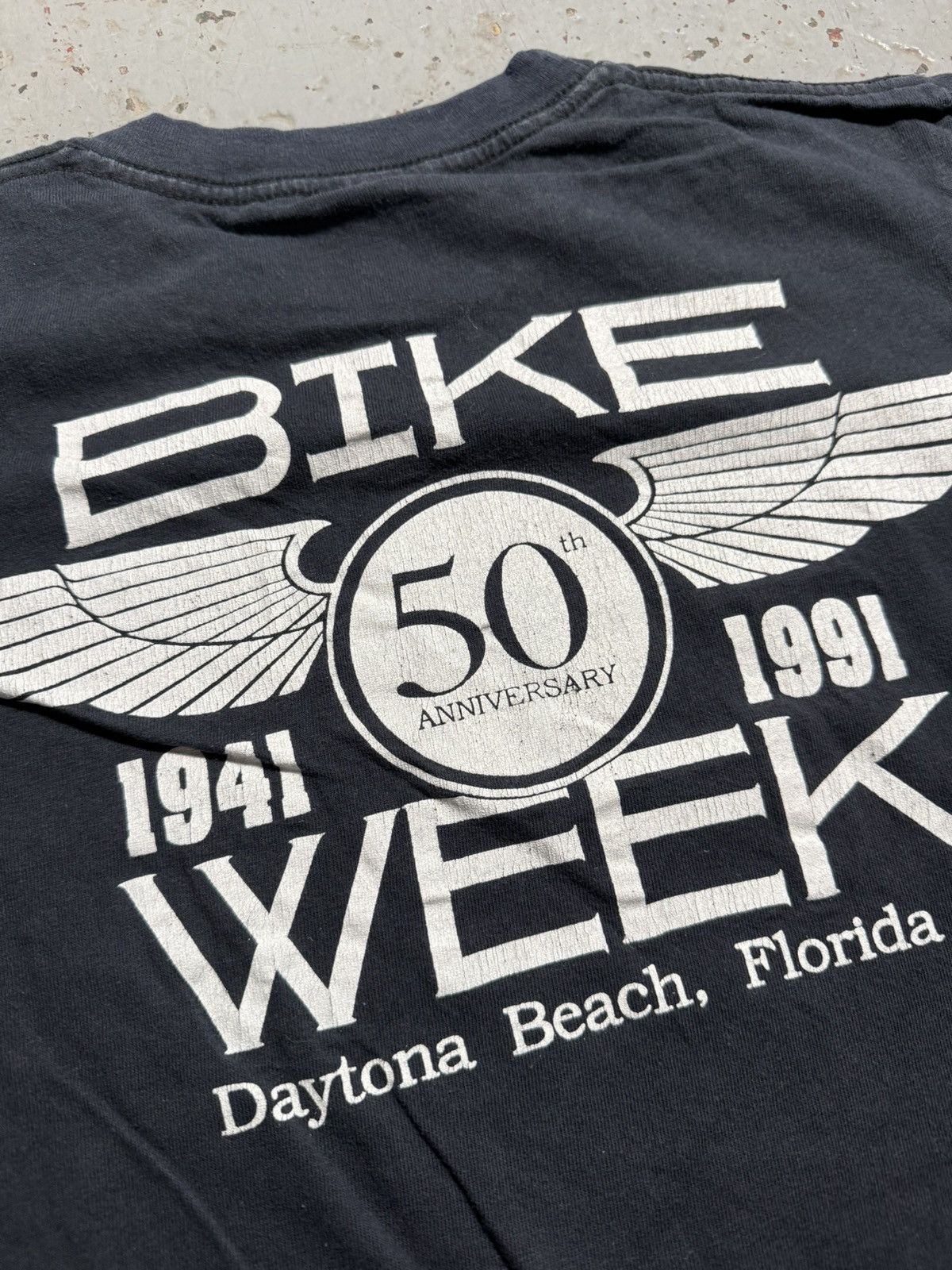 Vintage Vintage Faded 1991 Daytona Bike Week Single Stitch Tee Size US L / EU 52-54 / 3 - 4 Thumbnail