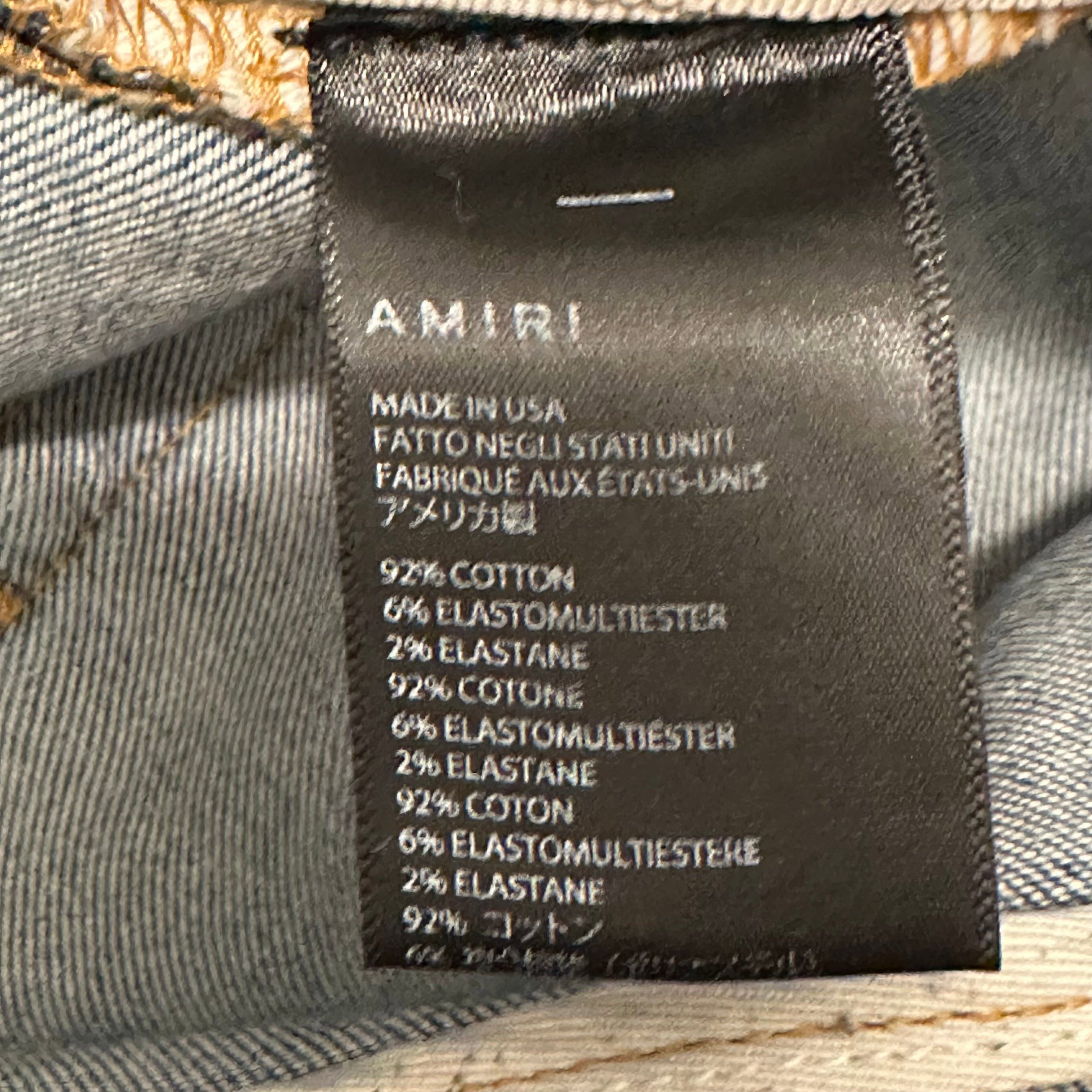 Amiri Amiri Quilted Patches Blue Denim Jeans Sz 38 Size US 38 / EU 54 - 6 Thumbnail