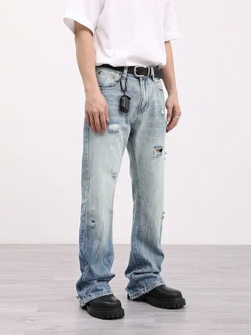 Jean Street 90s hiphop washed skateboard hip-hop jeans Size US 29 - 3 Thumbnail
