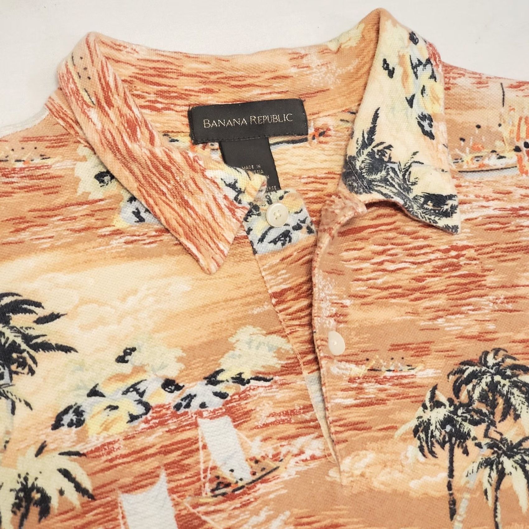 Banana Republic Banana Republic Shirt Mens Sz XL Tropical Print Summer Polo Resort Travel Beach Size US XL / EU 56 / 4 - 4 Thumbnail