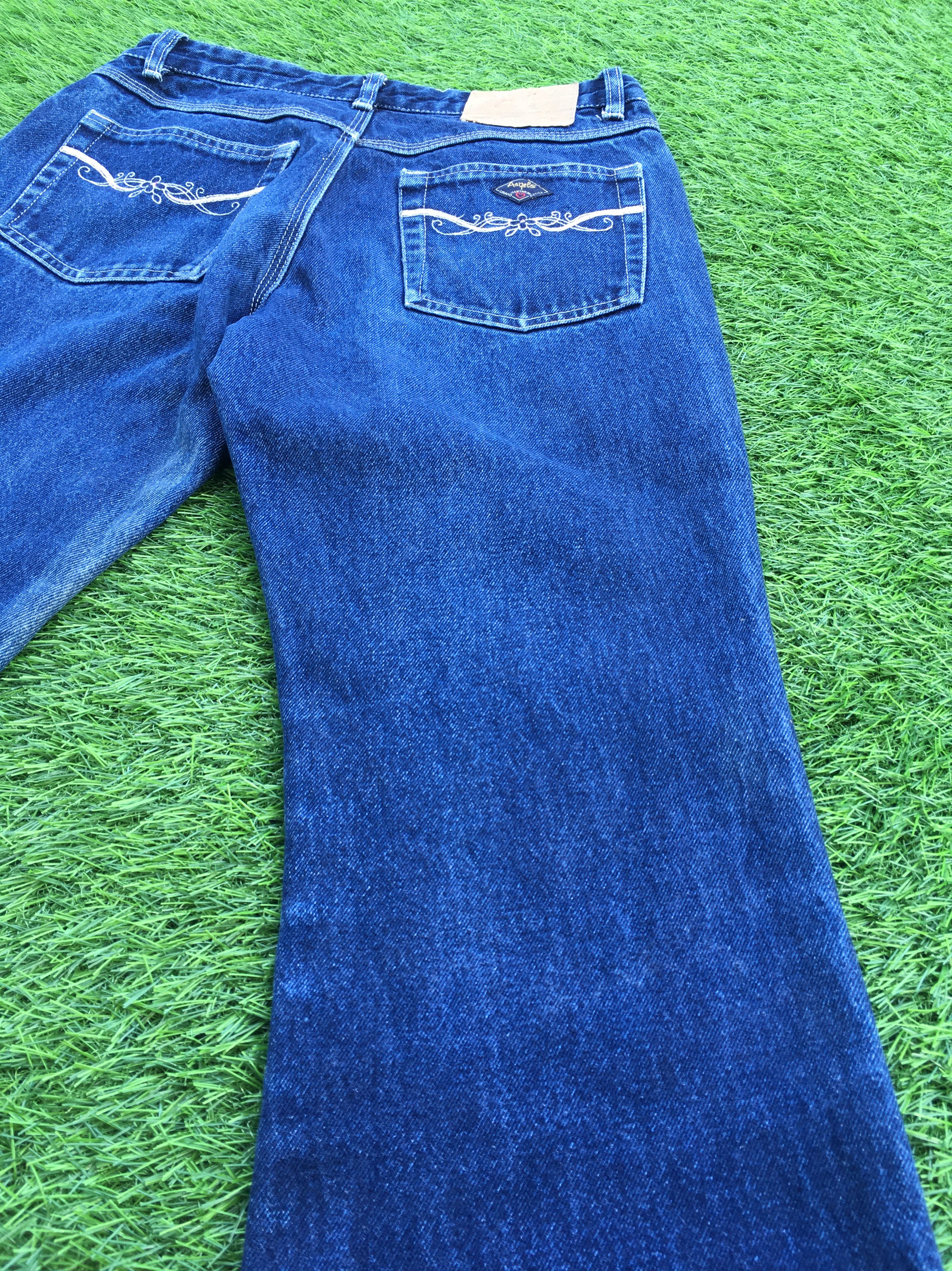Designer × Jean Angels Jeanswear Low Rise Flare Jeans D-944 Size 25" / US 0 / IT 36 - 8 Thumbnail