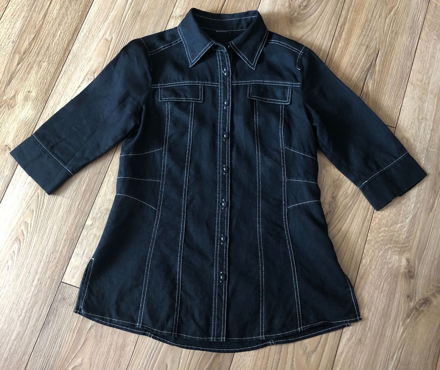 Other Women's linen jacket size L/40 brown Size L / US 10 / IT 46 - 3 Thumbnail