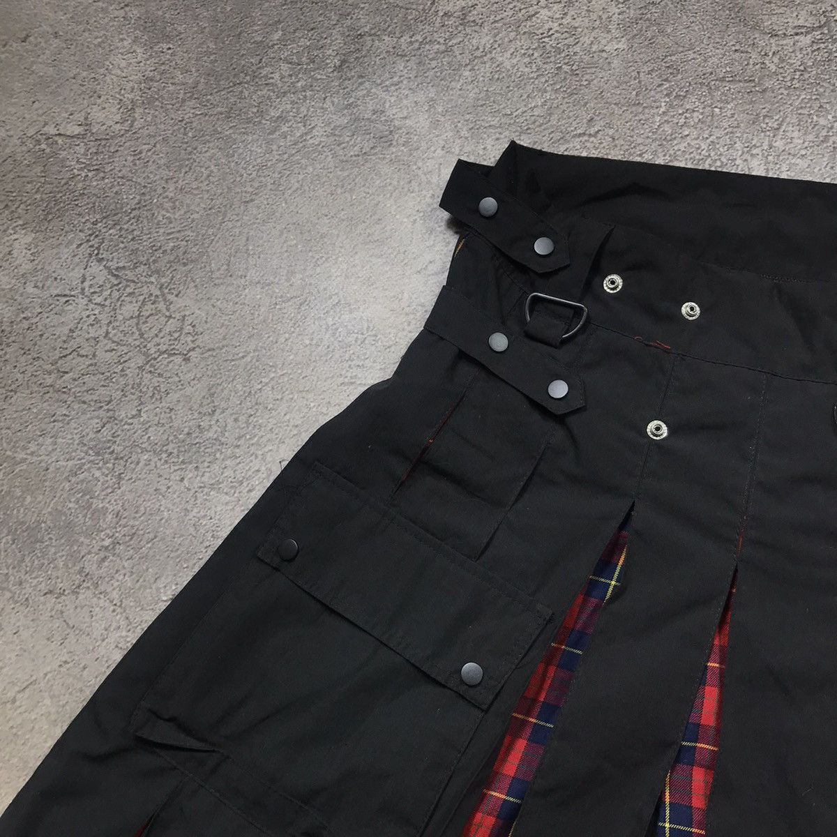 Vintage Vintage Y2K Plaid Pleated Cargo Skirt Punk Skater Slim 34 Size 34" / US 12 / IT 48 - 3 Thumbnail