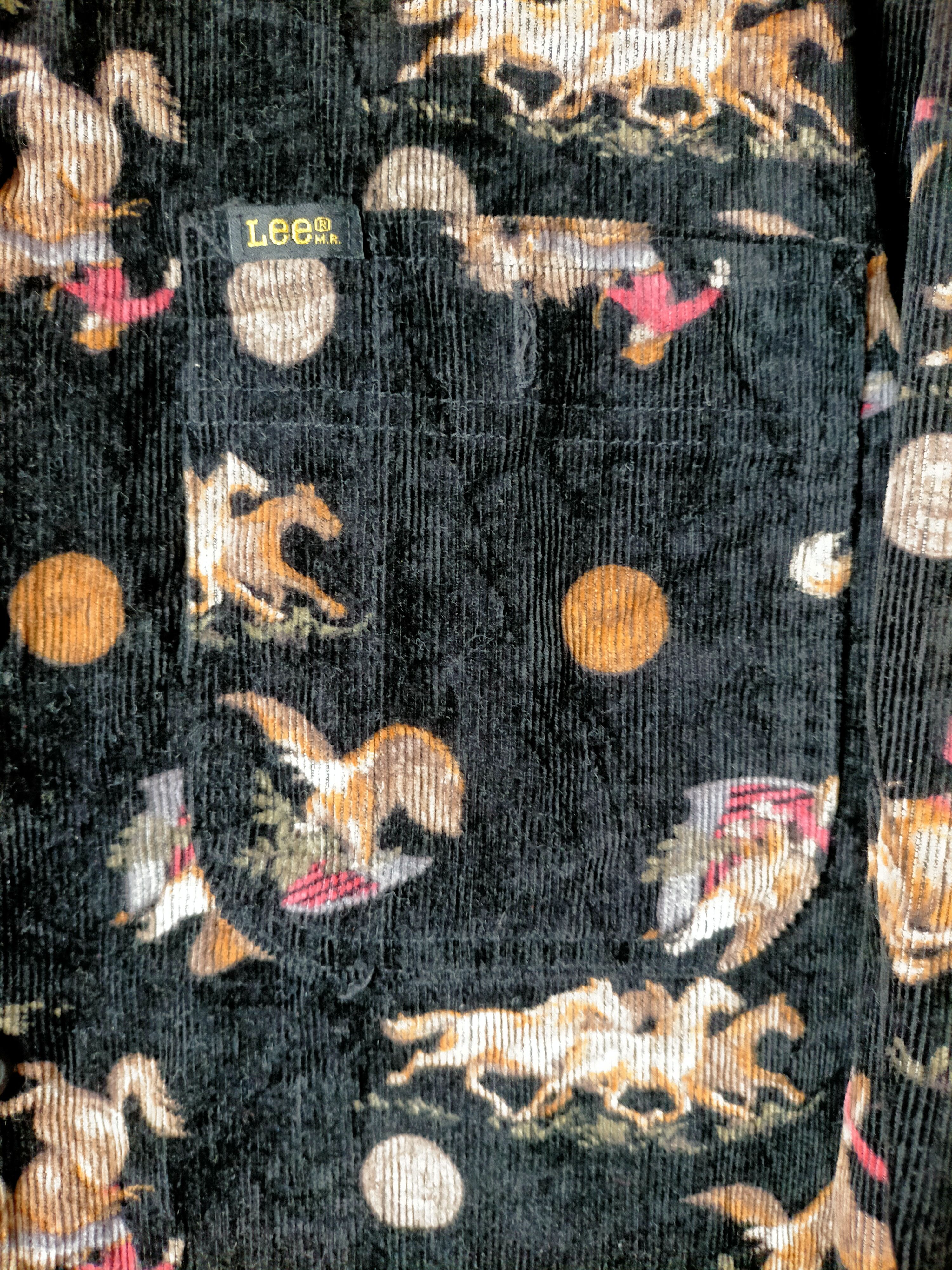 Lee 🔥Rare Lee Coudroy Full print Work shirt button ups Size US L / EU 52-54 / 3 - 14 Thumbnail