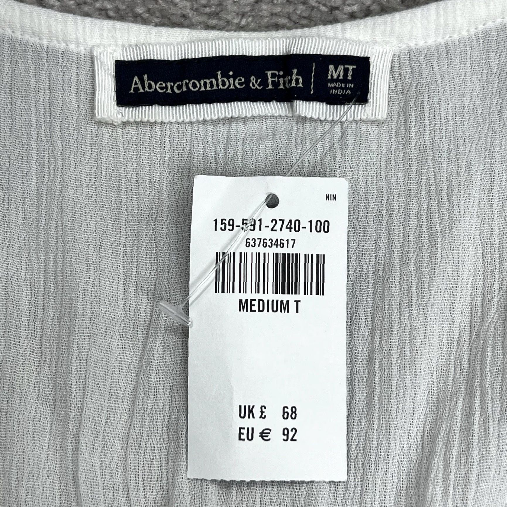 Abercrombie & Fitch Abercrombie & Fitch Romper Women MT Medium Tall White Floral Embroidered Cotton Blend Pockets NWT Flaw Size 32" / US 10 / IT 46 - 4 Thumbnail