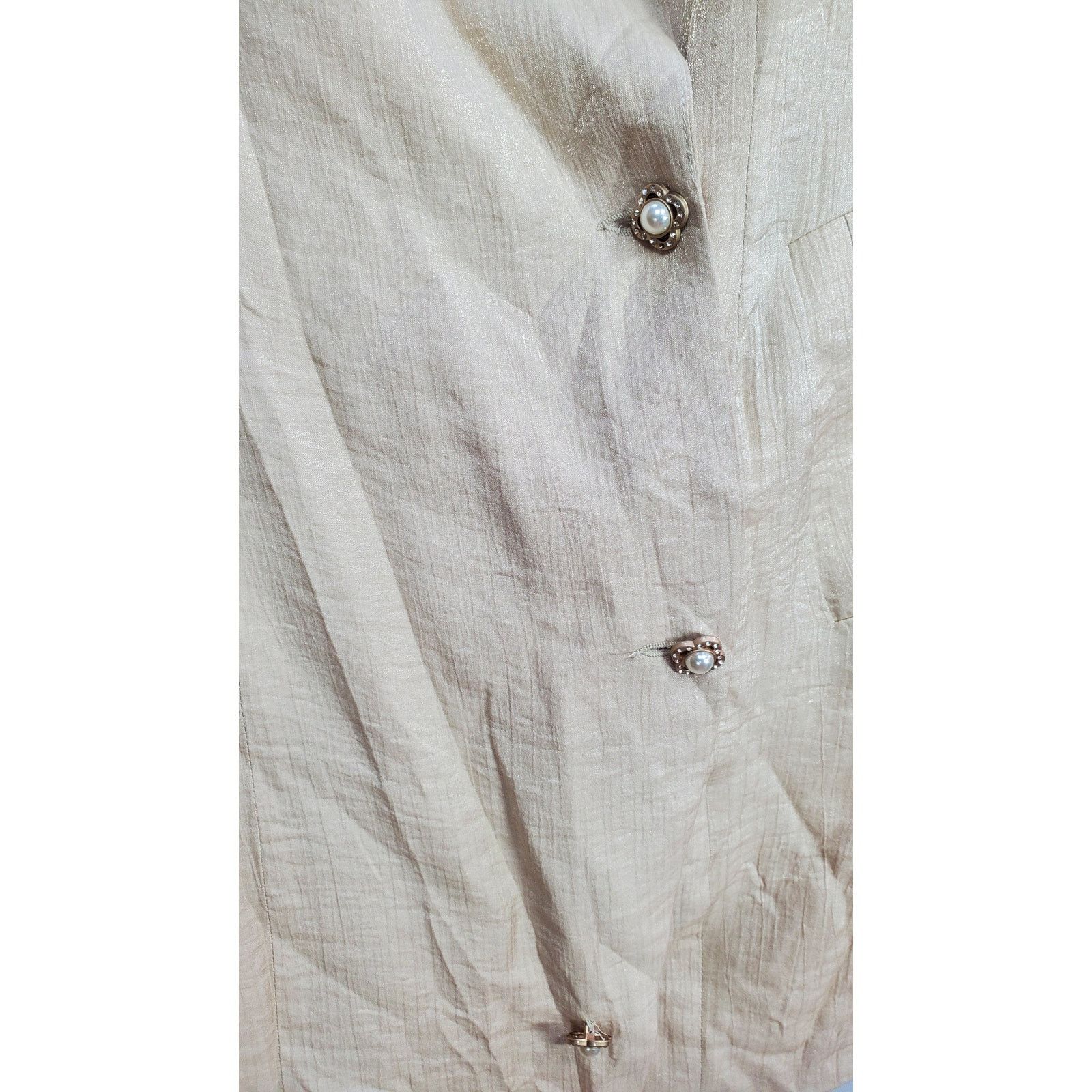 Other Akarise Champagne Pearl Custom Embroidered Long Blazer XL Size XL / US 12-14 / IT 48-50 - 10 Thumbnail