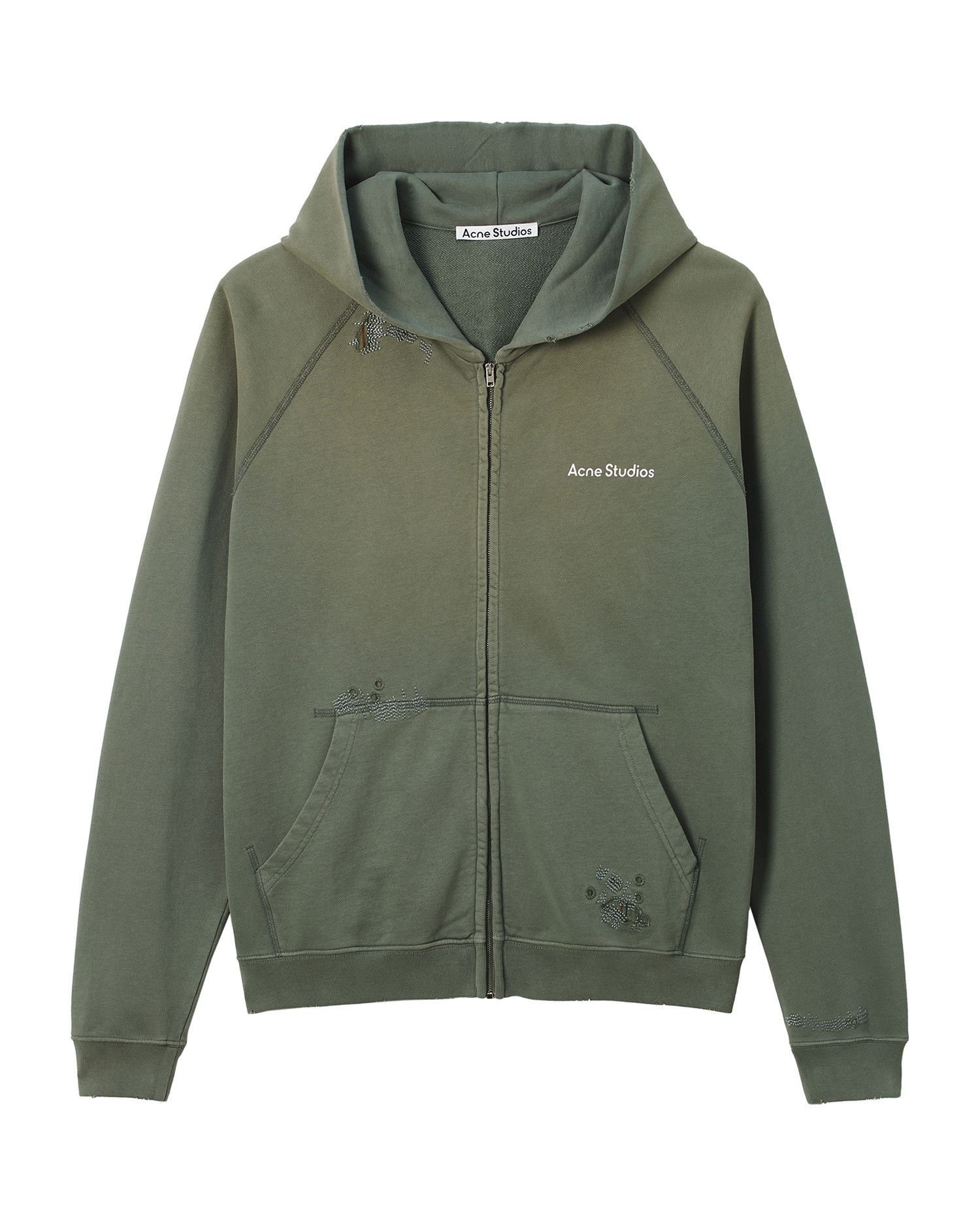 Acne Studios Acne Studios Ripped Patched Dice Decorative Hooded Sweats... Size US M / EU 48-50 / 2 - 1 Thumbnail