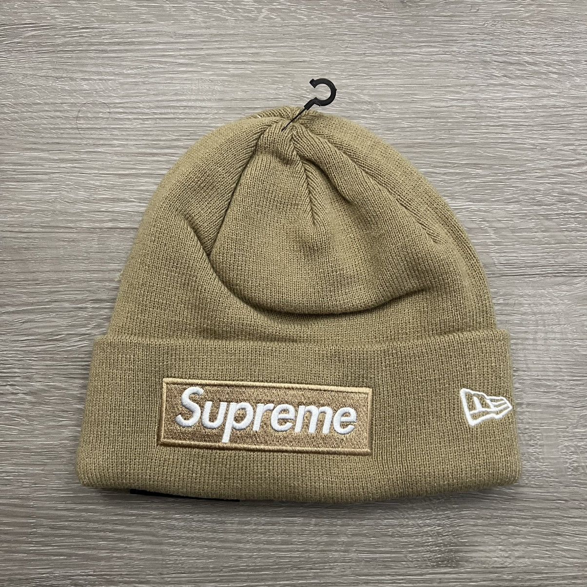 New Era × Supreme Supreme New Era Box Logo Beanie FW23 Sand Size ONE SIZE - 2 Thumbnail