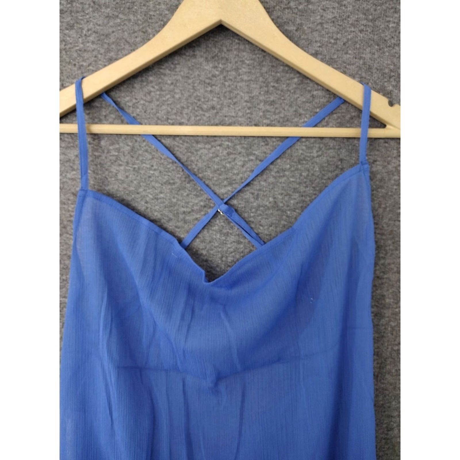 Swims Toluca Swim Women's Mini Cowl Neck Sheer Dress Blue M Sleeveless Kn... Size M / US 6-8 / IT 42-44 - 7 Thumbnail