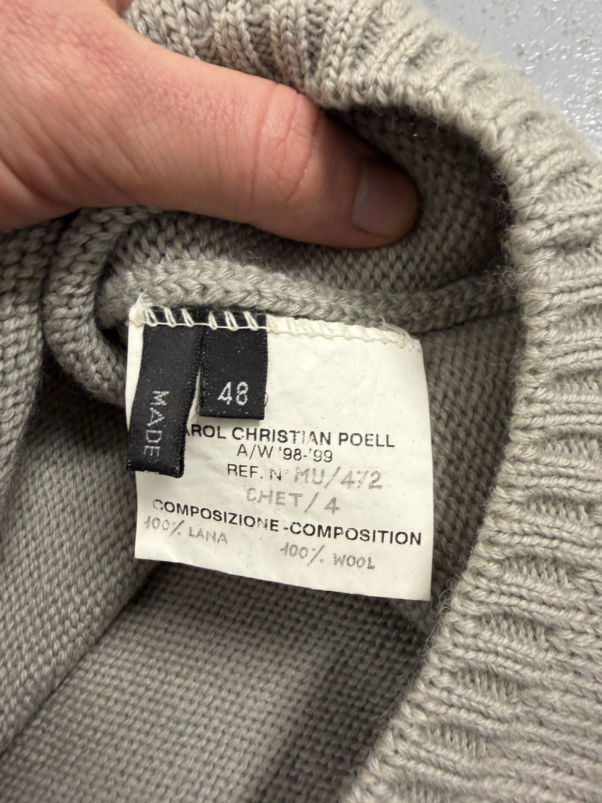 Carol Christian Poell A/W 1998/99 Carol Christian Poell Wool Shoulders Free Vest Size US M / EU 48-50 / 2 - 8 Thumbnail