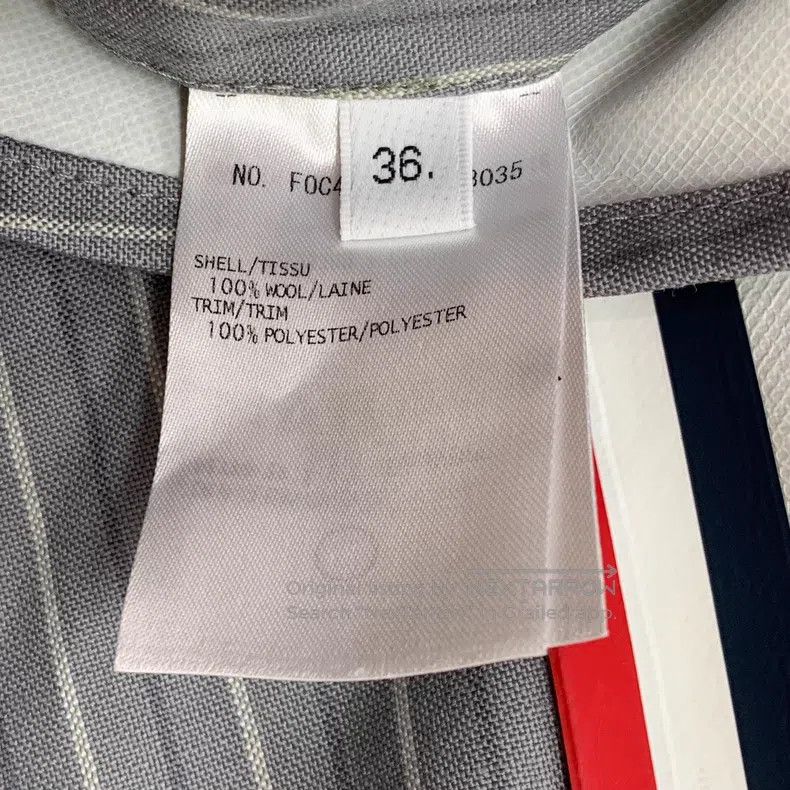 Thom Browne Thom Browne Gray and White Wool Lapel Single Breasted Long Size XS / US 0-2 / IT 36-38 - 7 Thumbnail