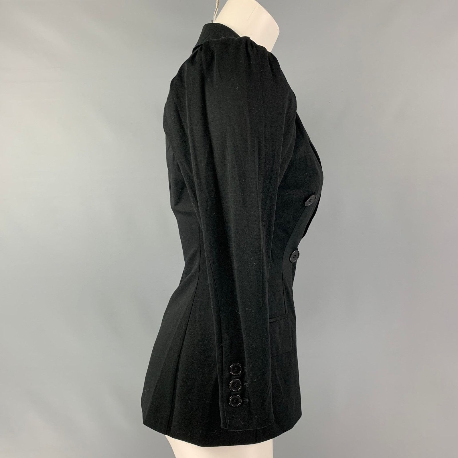 Moschino MOSCHINO Size 8 Black Cotton & Polyester Jacket Size M / US 6-8 / IT 42-44 - 2 Thumbnail