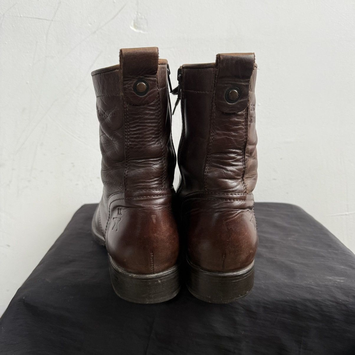 G-Star G-Star Raw Brown Leather Combat Boots Avant-garde Size US 9 / EU 42 - 5 Thumbnail
