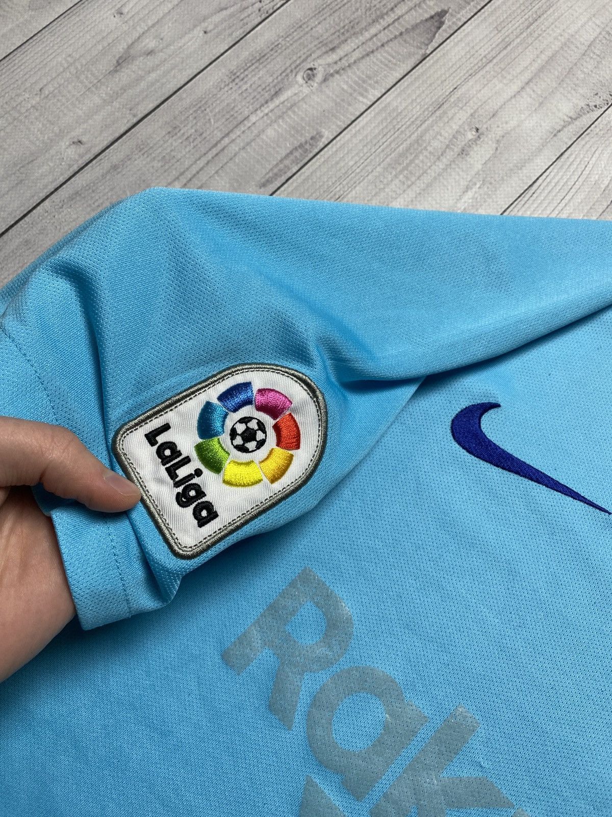 Nike Nike Barcelona jersey light blue central logo vintage shirt Size US XL / EU 56 / 4 - 5 Thumbnail