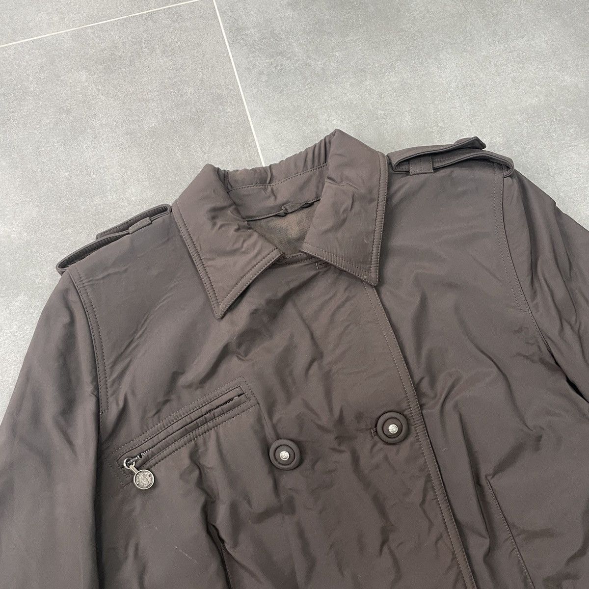 Versace × Vintage Vintage Gianni Versace Women Trench Coat Jacket Size 42 Size M / US 6-8 / IT 42-44 - 9 Thumbnail