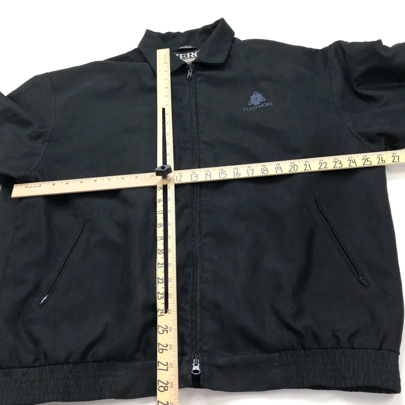 Vintage Zero Restriction Jacket Mens Full Zip Mock Neck Black XL Microsuede Windbreaker Regular Fit Mid-Length Jacket Size US XL / EU 56 / 4 - 6 Thumbnail
