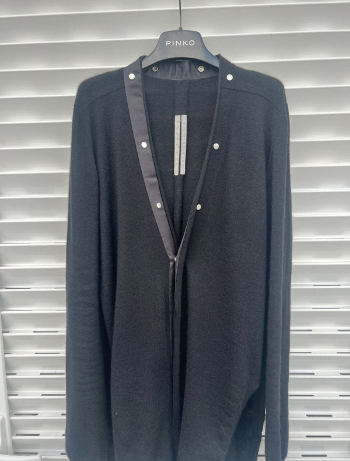 Rick Owens Rick Owens Larry cardigan 100% WS cashmere SS/20 TECUATL Size US M / EU 48-50 / 2 - 1 Thumbnail