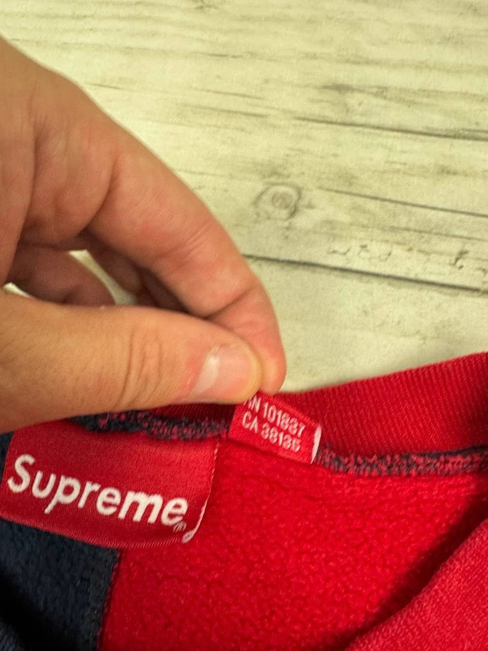 Supreme Supreme Split Sweatshirt Men Size XL Blue Red Size US XL / EU 56 / 4 - 8 Thumbnail