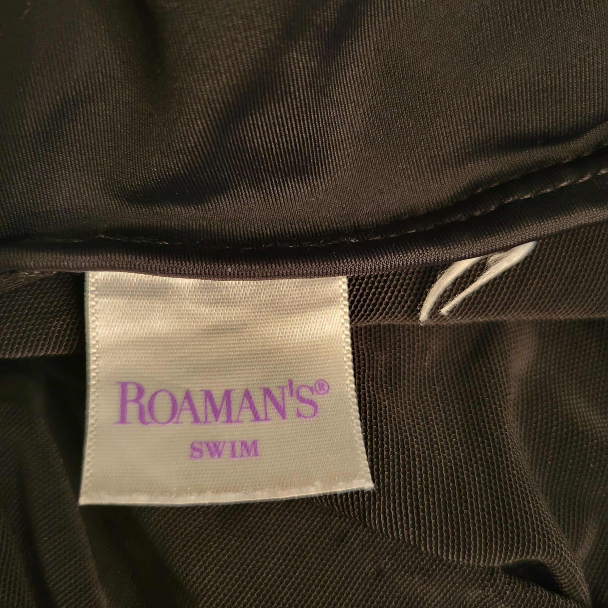 Other Roamans Swim Black Floral Cutout Tankini Swimsuit One Piece Size XL / US 12-14 / IT 48-50 - 3 Thumbnail