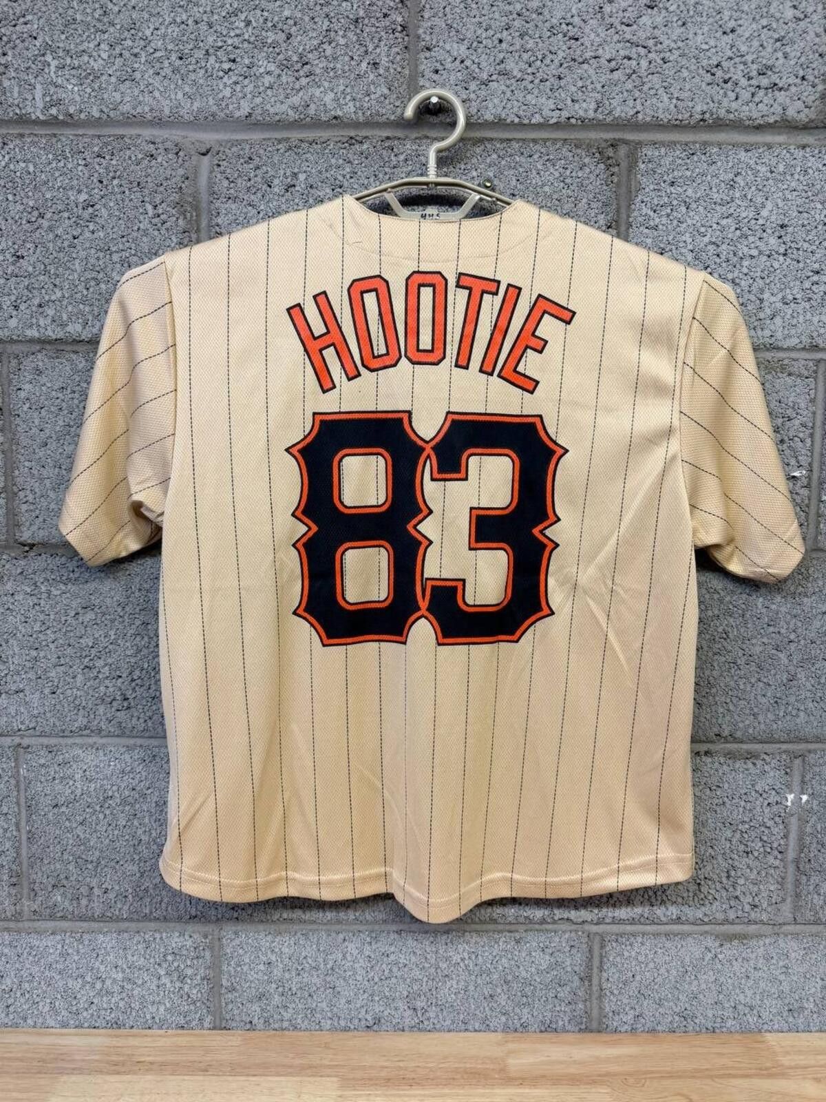 Other 2010s Hooters Owl Baseball Jersey Tan Pinstripe Large Y2K Size ONE SIZE - 2 Thumbnail