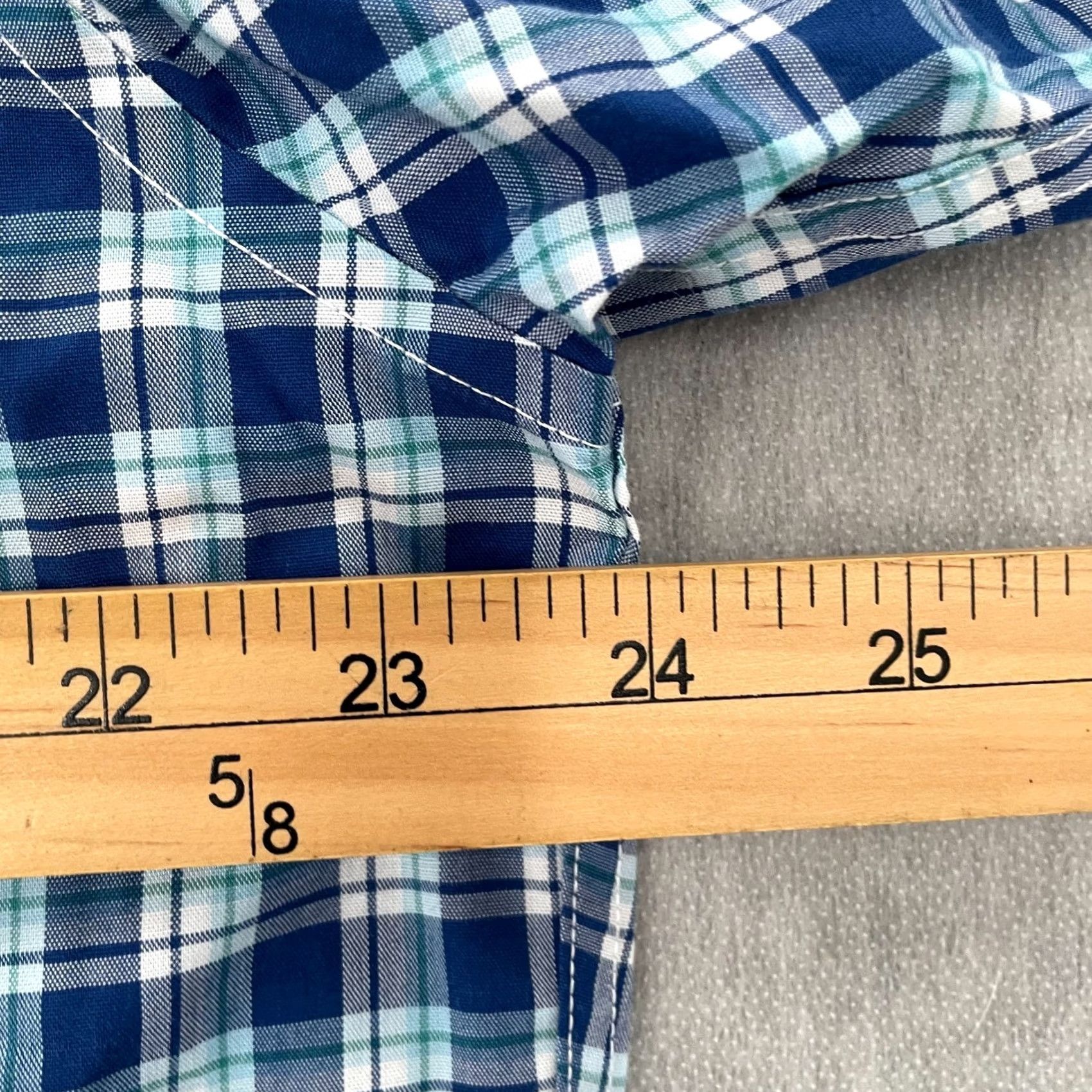 Vintage VINTAGE LL Bean Shirt Adult Large Tall Blue Check Wrinkle Free Cotton Long Sleeve Mens L Size US L / EU 52-54 / 3 - 7 Thumbnail