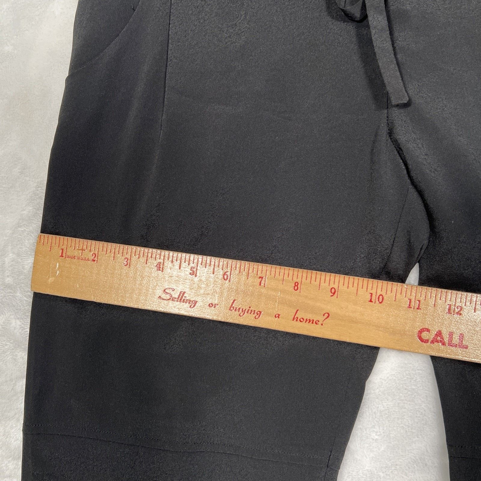 Apt. 9 NWT Apt.9 Black Tie Waist Pull-On Pleated Soft Dress Pants Size 25" / US 0 / IT 36 - 10 Thumbnail