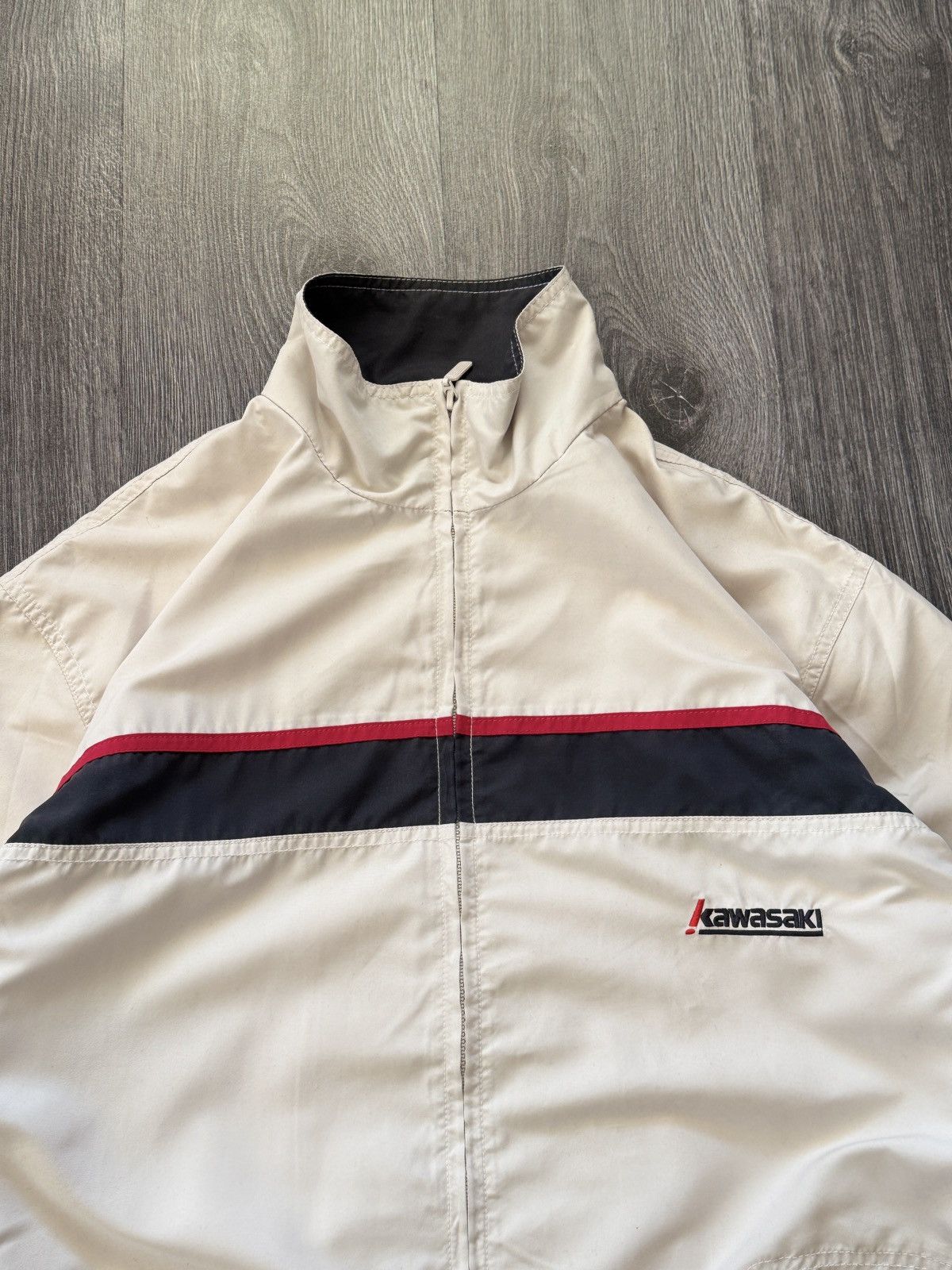 Japanese Brand Y2K Vintage Kawasaki Japanese Drill Track Top Size US M / EU 48-50 / 2 - 2 Thumbnail