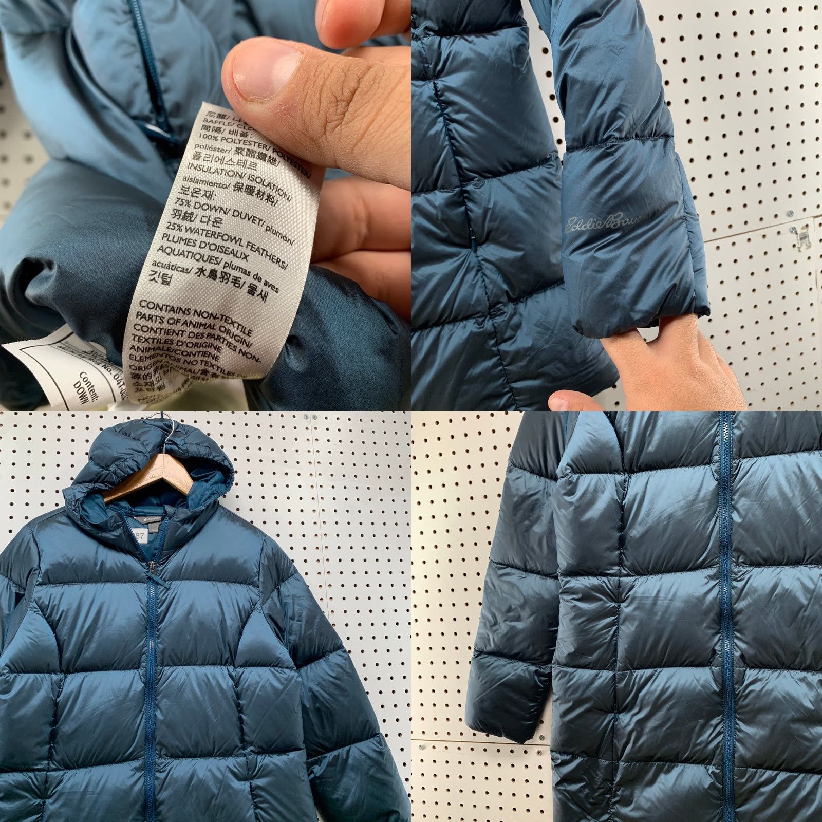 Eddie Bauer Eddie Bauer Down Puffer Parka Jacket Womens Large Blue Luna Quilted Coat Size L / US 10 / IT 46 - 8 Thumbnail
