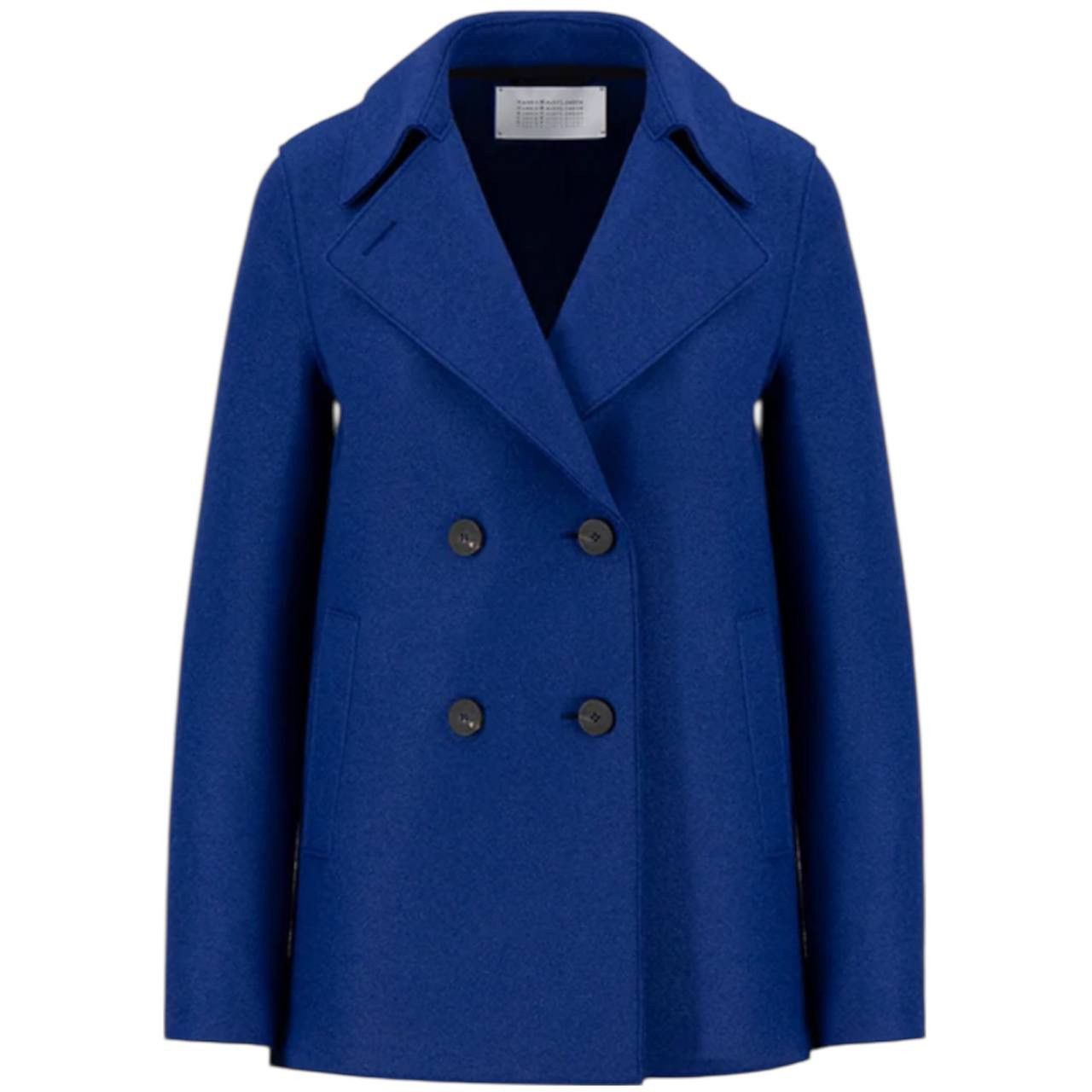 RRP $699 HARRIS WHARF LONDON ITALY NAVY DOUBLE BREASTED COAT