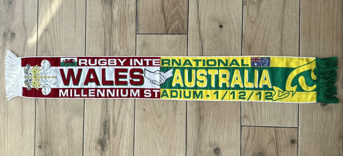 Vintage Wales vs Australia 2012 Vintage Rugby Teams Scarf Size ONE SIZE - 1 Thumbnail