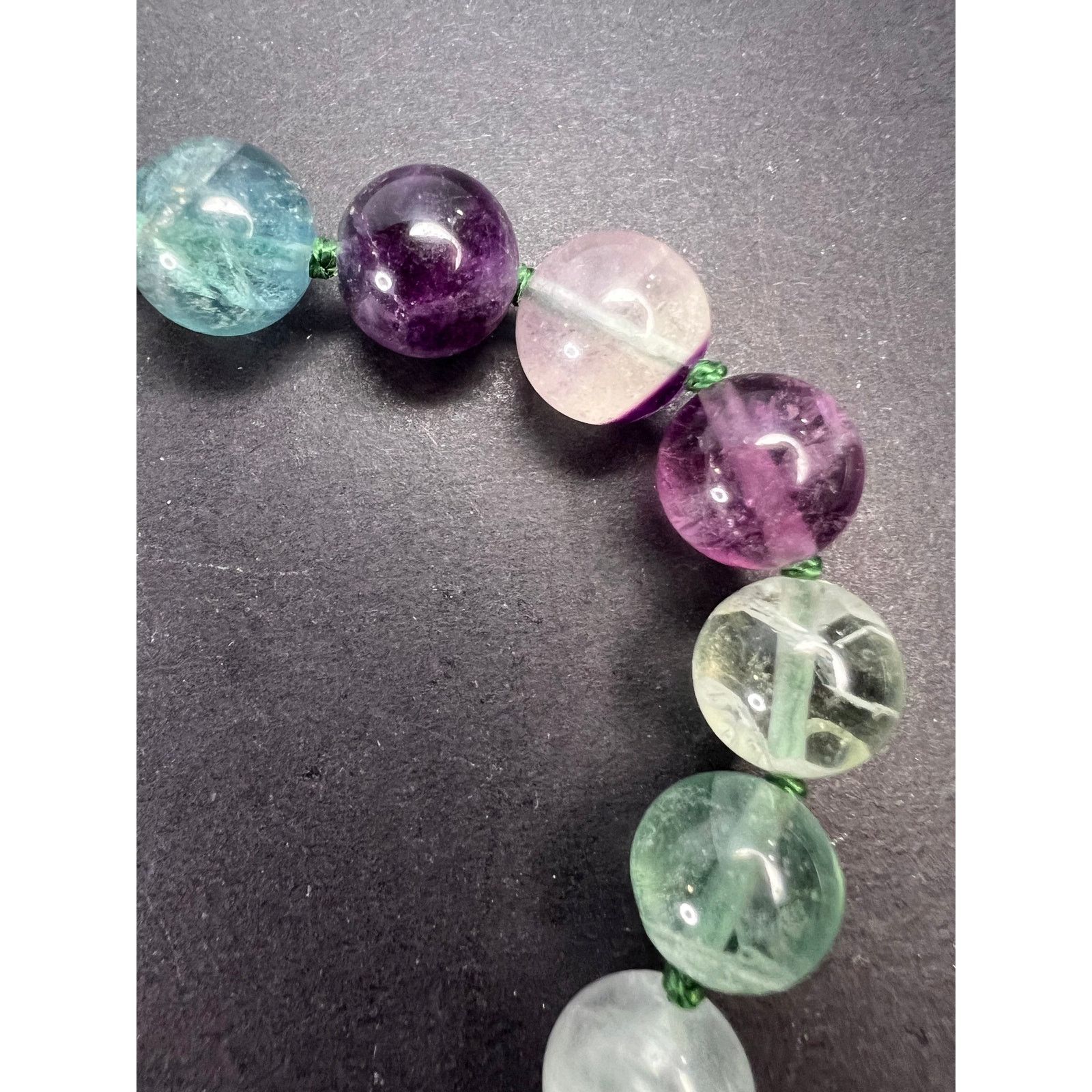 Other Fluorite knotted bolo necklace with sterling silver clasp Size ONE SIZE - 10 Thumbnail